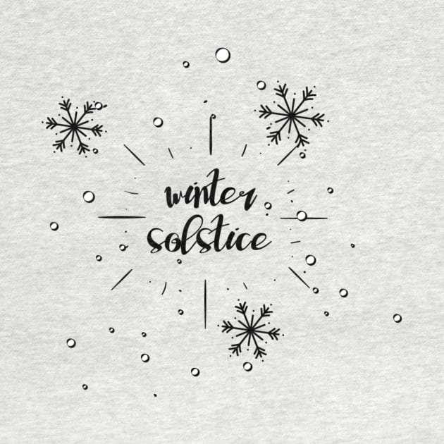 Hello Winter December 21 Happy Holidays Winter Solstice by Lilac Beetle